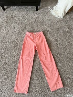 Talbots Coral Pink Wide-Leg Jeans